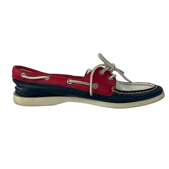 Sperry Top Sider 4th of July Leather Boat Shoes Size 7 - Picture 4 of 12